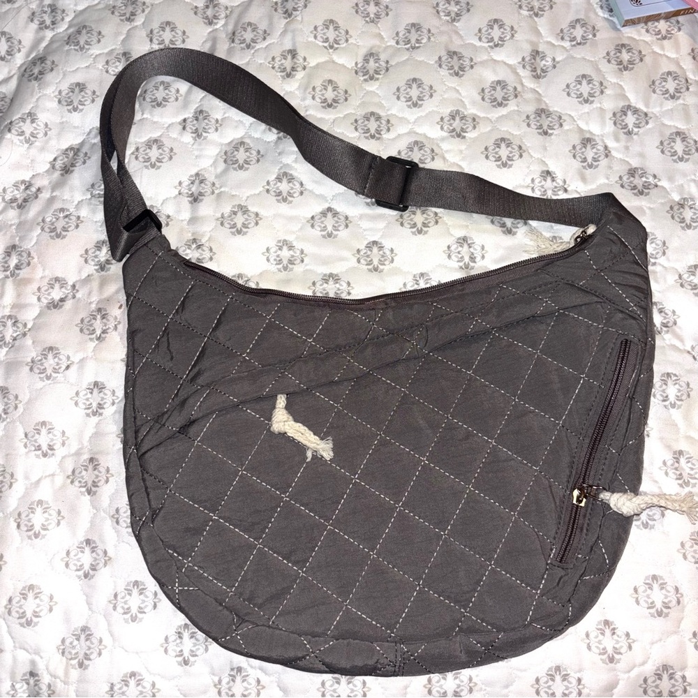 Quilted Crossbody Bag with Adjustable Strap